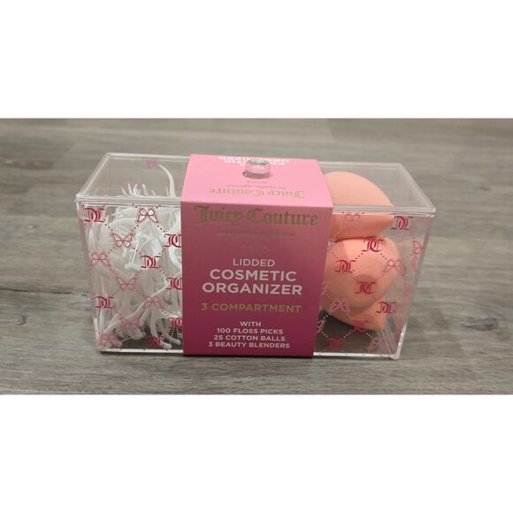 Juicy Couture Home JC Butterfly Logo Lidded Cosmetic Organizer Set - Picture 8 of 8